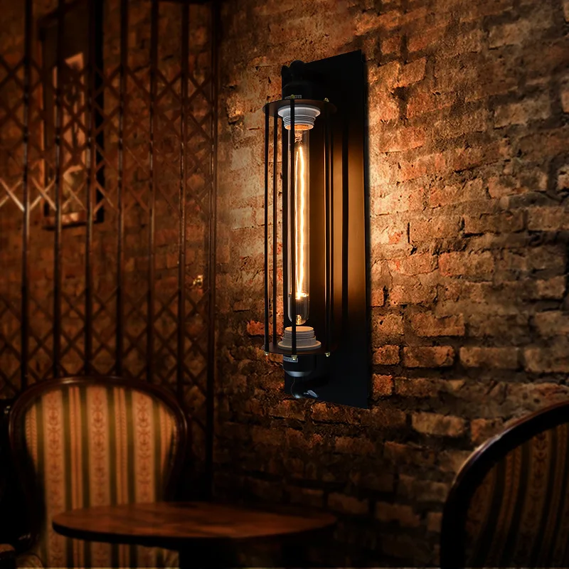 

Industrial Retro Wall Light Iron Art Black Creative Design Wall Sconce Lamp Nordic Home Decor Bar Dining Tables Garden Lights