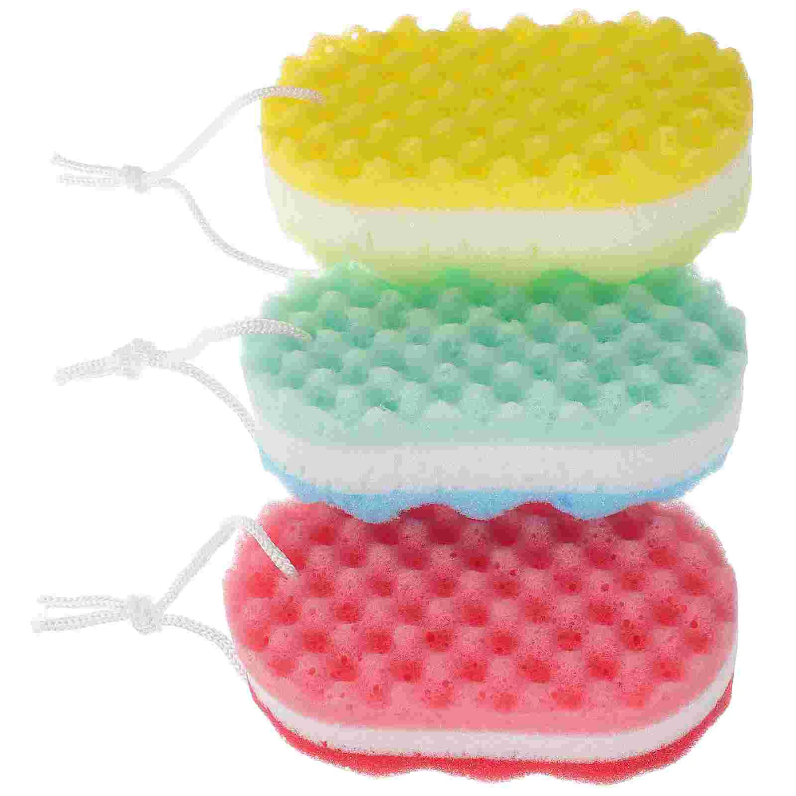 

3Pcs Bath Sponge Sponge Body Shower Rub Shower Sponge Scrubber Bath Brush Rubbing Towel for Toddler Infant Newborn Random Wisp