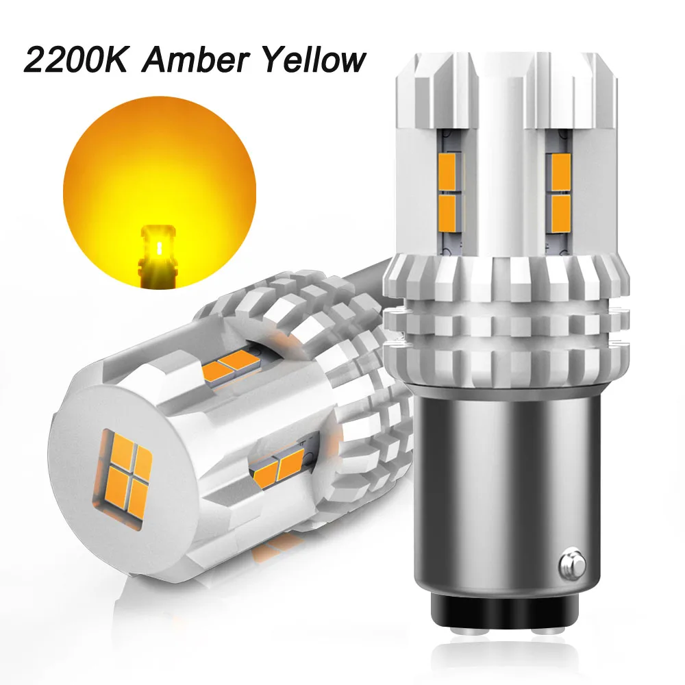 

AUXITO 2 шт. 1157 BAY15D P21/5W светодиодный красный желтый Canbus безошибочный автомобильный указатель поворота боковой габаритный фонарь авто задняя лампа 12 В