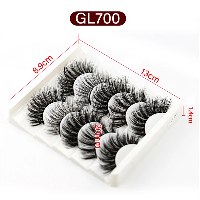 5 пар/лоток 3D искусственная норка прочный и долговечный многоразовый черный