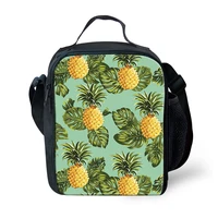 advocator colourful pineapple pattern lunch bag waterproof lunch case carry storage customized picnic thermal bag free shipping