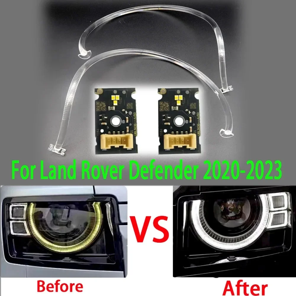 

Для Land Rover Defender 2020 2021 2022 2023 DRL плата автомобиля DRL фара направляющая полоса дневных ходовых огней трубка бар новая