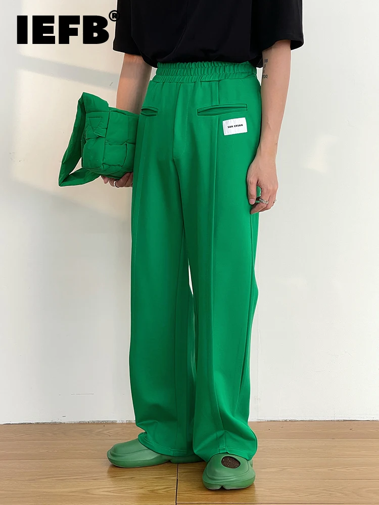 

Простые драпированные микро плиссированные мужские прямые брюки IEFB, новинка 2022, Удобные однотонные универсальные повседневные брюки 9A1115