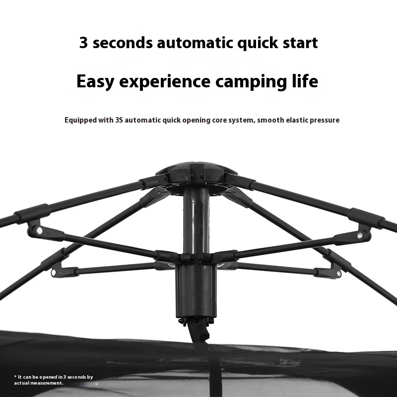 Фото Автоматическая палатка Naturehike BLACKDOG для кемпинга, пикника, солнцезащитный козырек с черным покрытием, портативная водонепроницаемая палатка 150D для детей 6-8 человек №4