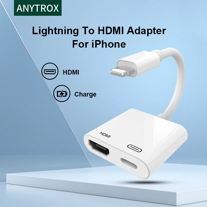 

HDMI Adapter for Phone/Pad to TV, 1080P Lighting HDMI Digital AV Adapter Video & Audio Sync Screen Converter, Plug and Play