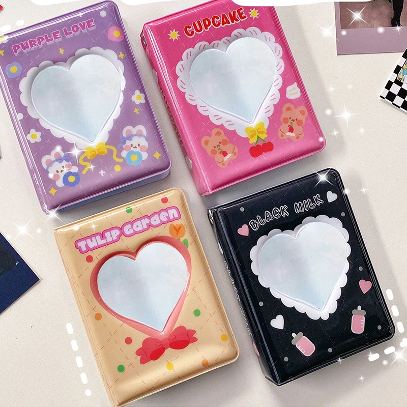 

3inch Kpop Card Binder Hollow Heart Photo Album Business Photocard Holder Album Instax Mini Album For Idol Cards Collect Book