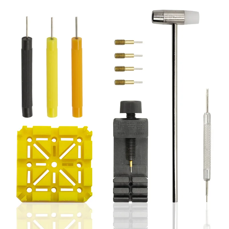 Watch Repair Tool Set Watch Link Band Slit Strap Bracelet Chain Pin Remover Adjuster Tool Kit for Professional Watchmak