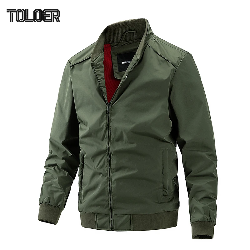 

2022 Men Casual Jackets Spring Autumn Solid Fashion Slim Bomber Jacket Male Overcoat New Baseball Men's Fit Clothing Top Coats