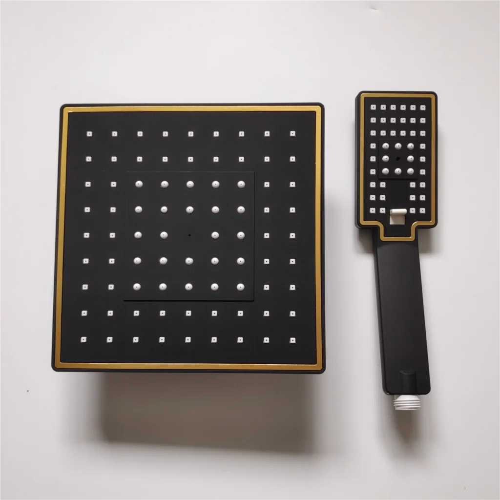 luxury black shower head removable hand held rainfall spray shower head set for bathroom matte black high quality free global shipping