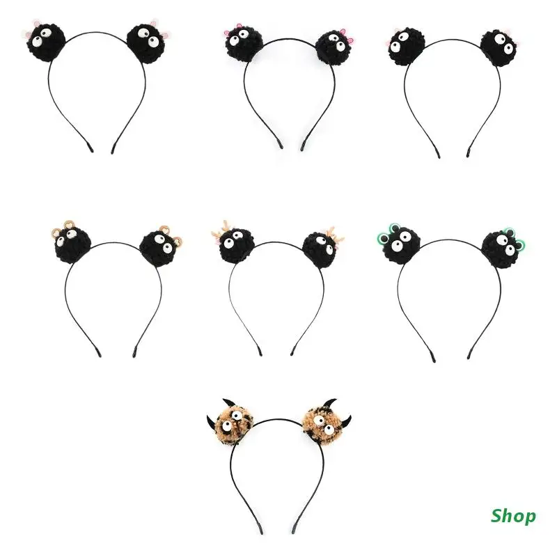 

L5YC милые брикеты обруч для волос ободок плюшевый головной убор аксессуары для собирания волос