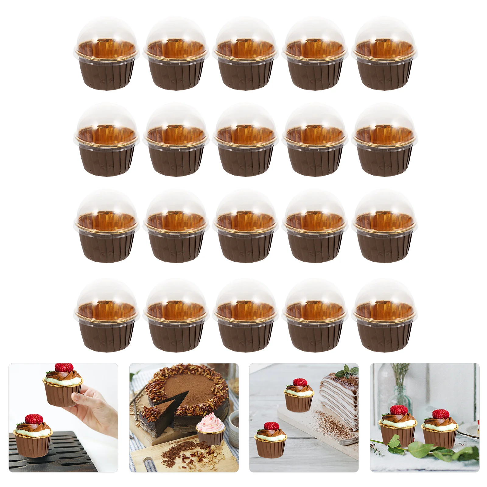 

Cupcake Cups Baking Muffin Liners Paper Cake Mini Wrapper Cup Wrappers Cases Dessert Crimping Molds Lid Dome Holder Tulip