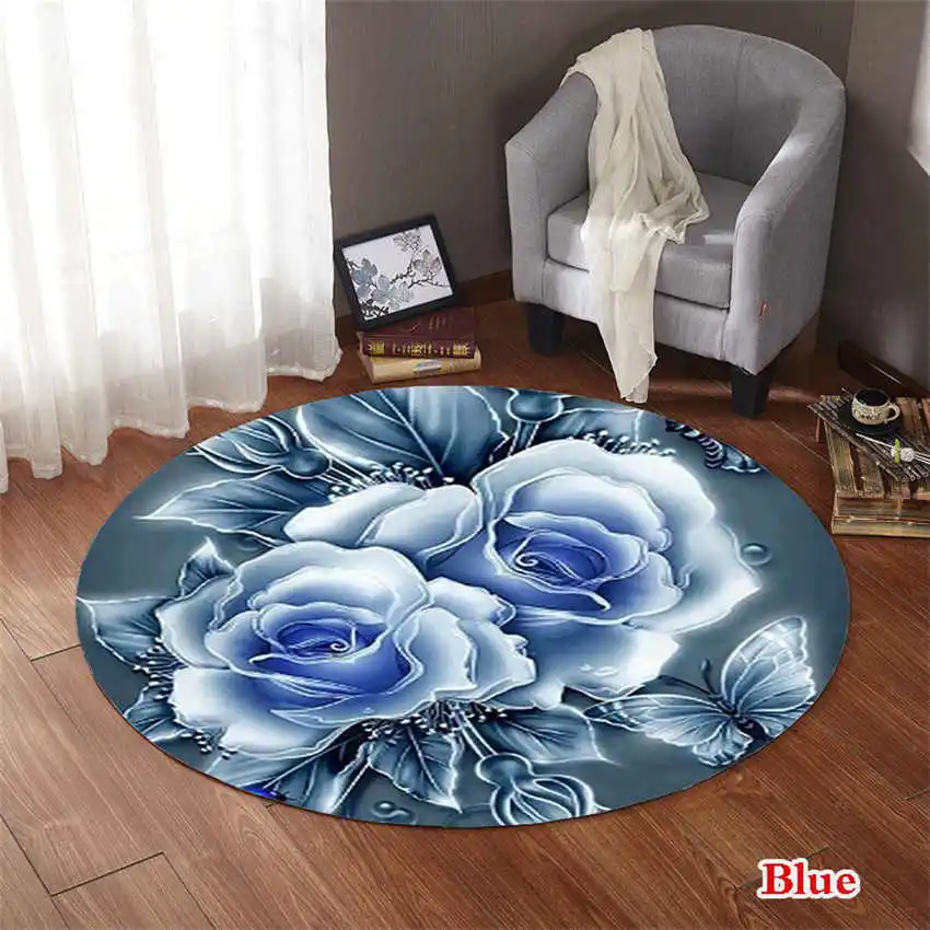 

Flower Round Carpet living Room Bedroom Rug Carpet for Living Room 3d children round rug Decorative Bedside Mat