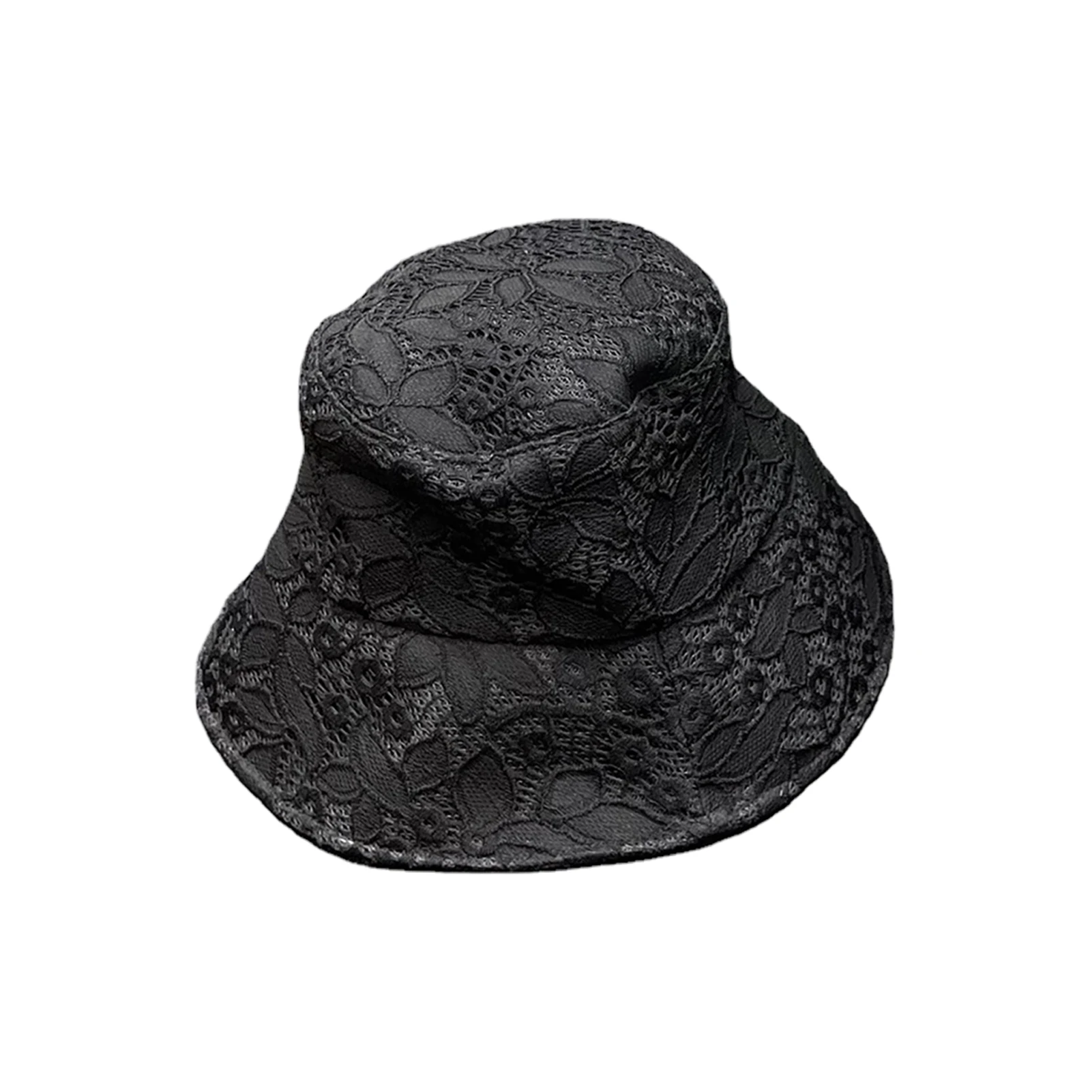 

Woman Travel Girls Anti-UV Fisherman Hat Hiking Elegant Lace Accessory Sun Protection Foldable Portable Summer Beach Gifts