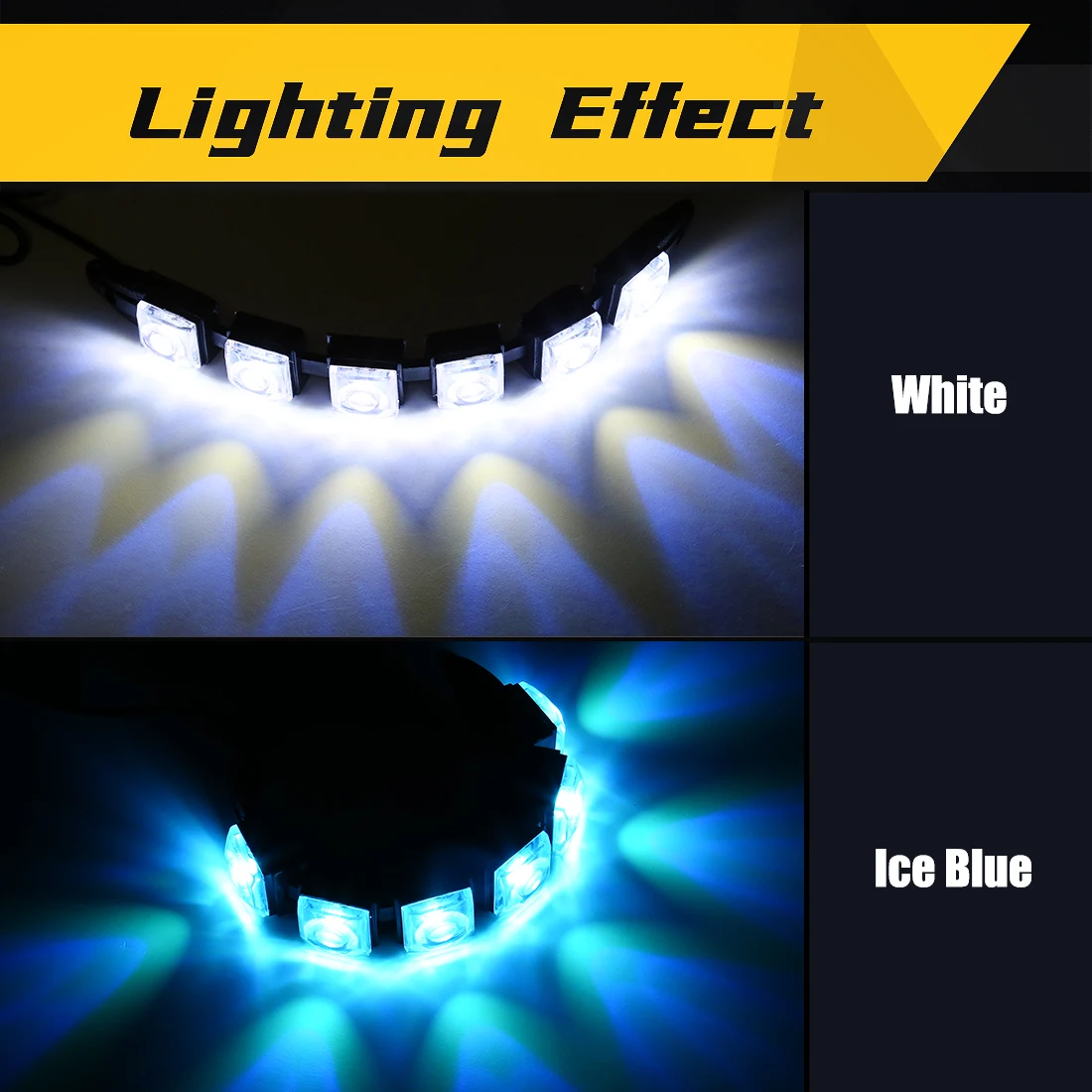 2 шт. 6 светодиодных дневных ходовых огней Белый ледяной синий DRL Гибкая