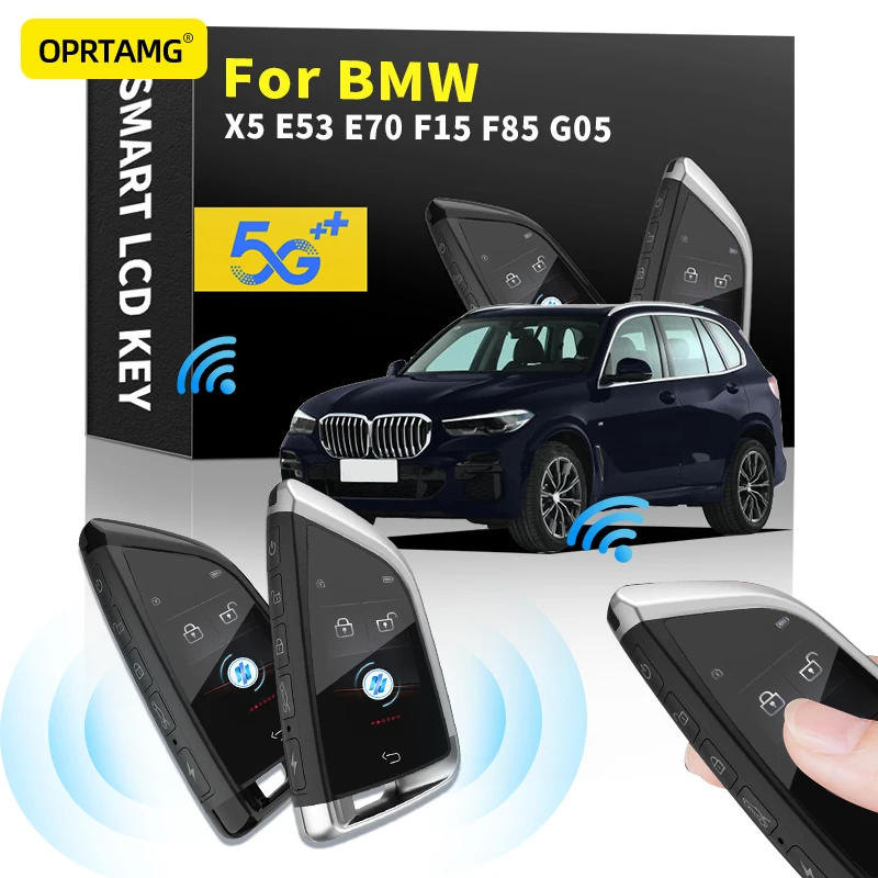 

Entry Remote Smart LCD Car Key Modified For BMW X5 E53 E70 F15 F85 G05 1994 1995 1996 1997 1998 1999-2018 2019 2020 2021 2022