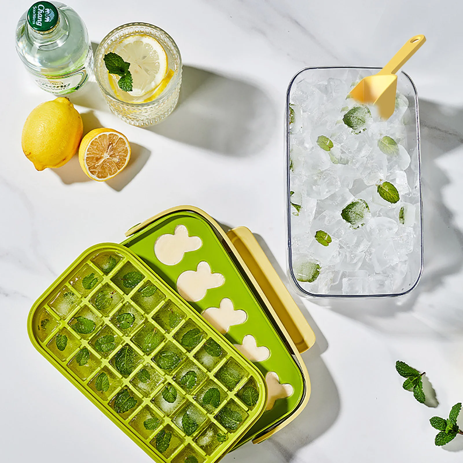 

Лидер продаж, силиконовая форма для льда, форма для льда, форма для льда с пылезащитной крышкой, форма для продуктов питания, форма для виски,...