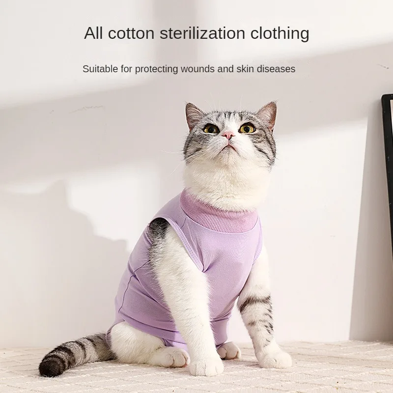 

Cat Wound Surgery Recovery Suit for Abdominal Wounds or Skin Diseases,After Surgery Wear,Pajama Suit,Collar Alternative for Cats