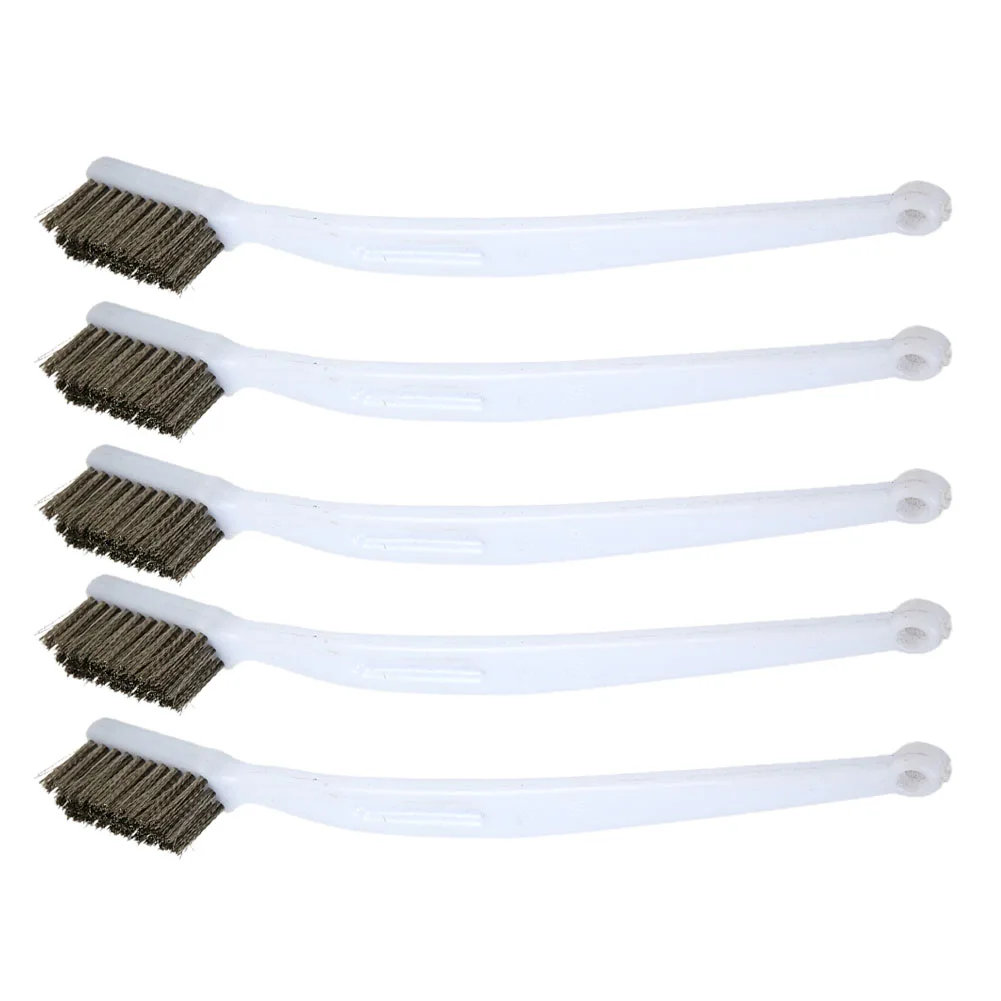 

5pcs Wire Brass BrushMini Brushes Micro Steel Brass Rust Remover Paint Remove Metal Scrubbing Polishing Burring Brush Hot！