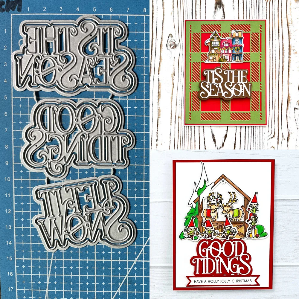 

Lucky Goddess Metal Cutting Dies LET IT SNOW Diy Scrapbooking Photo Album Decorative Embossing Paper Card Crafts