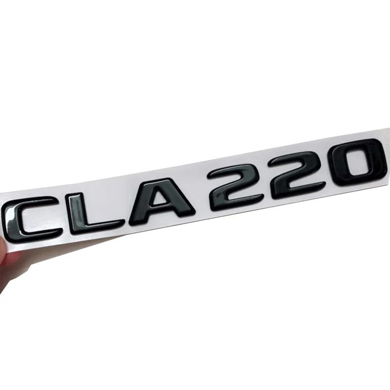 

3D ABS глянцевый черный значок для заднего багажника автомобиля буквы наклейка логотип CLA220 4matic Эмблема Для Mercedes CLA 220 W118 W117 аксессуары