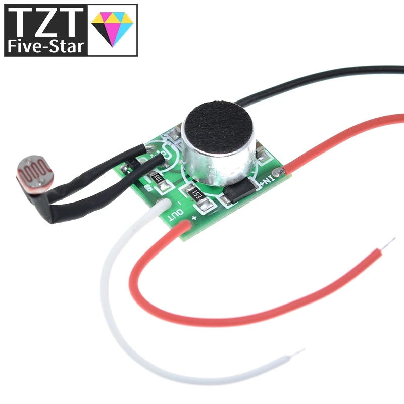 TZT DIY Низковольтный датчик управления звуком постоянного тока 3 В-30 В Светодиодный