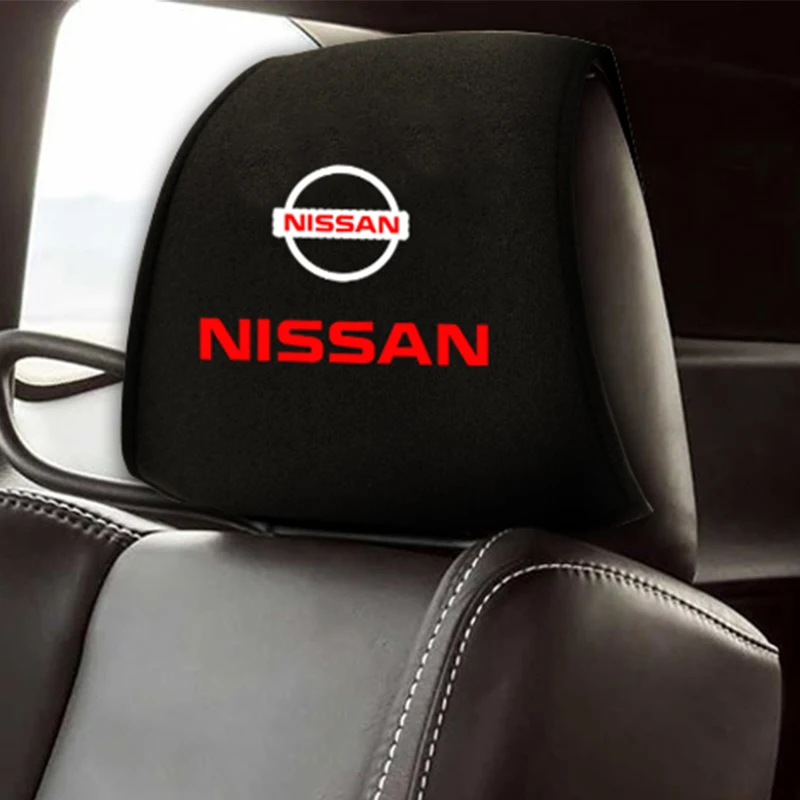 

2pcs Car Headrest Cover Vehicle Seat Pillow Case Head Rest Cushion for Nissan Qashqai X J10 J11 Trail Tiida Teana Skyline Juke