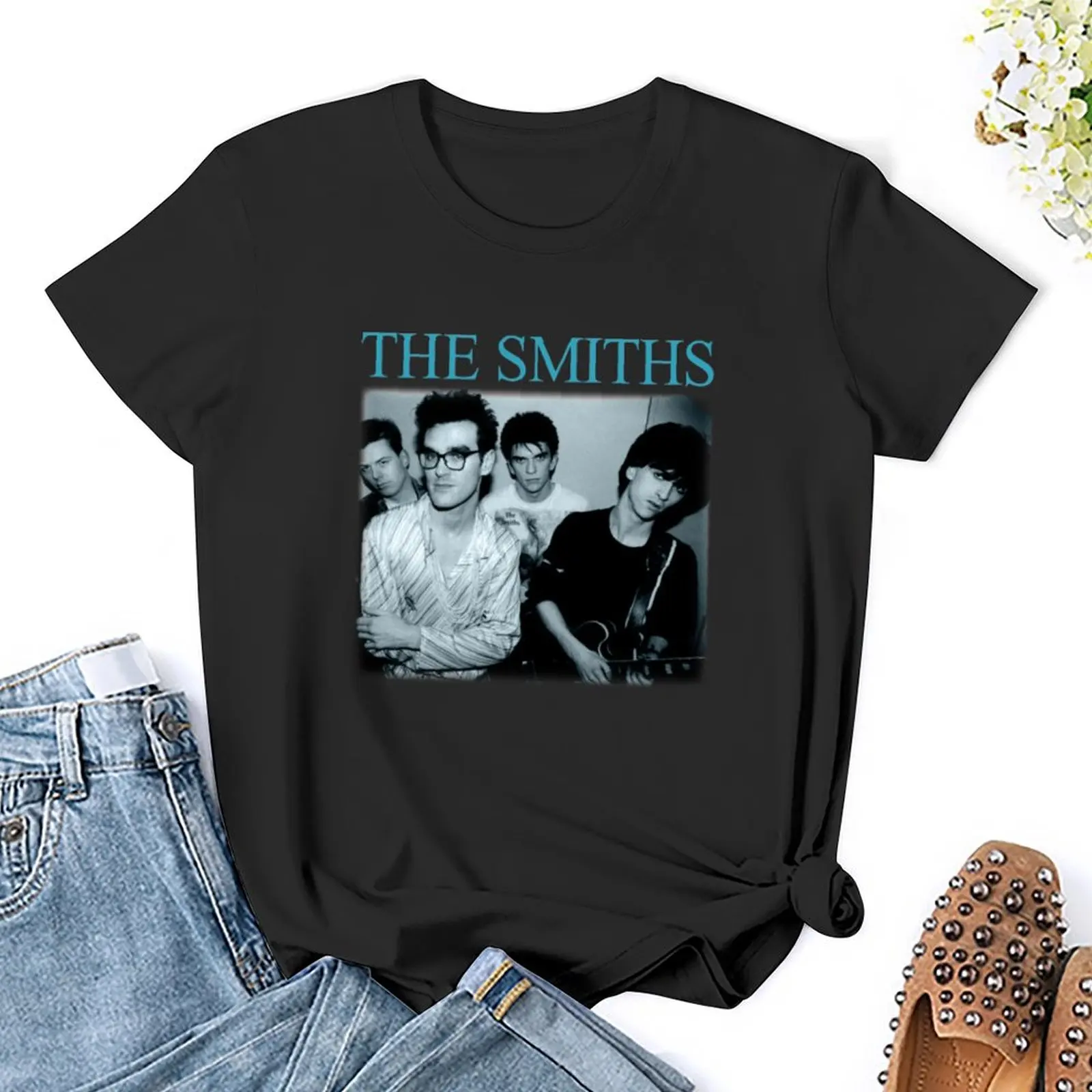 Футболка с надписью the smiths Aerosmith летняя одежда топ женская в стиле хиппи белые