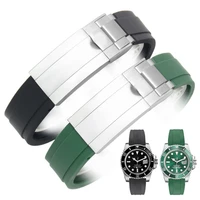 silicone strap suitable for rolex ditongna strap suitable for original black green blue water ghost yacht explorer 20mm strap