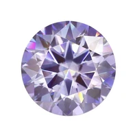 1 carat light purple color vvs1 rount cut moissanite loose stones 8 heart 8 arrow pass test positive for diy jewelry making