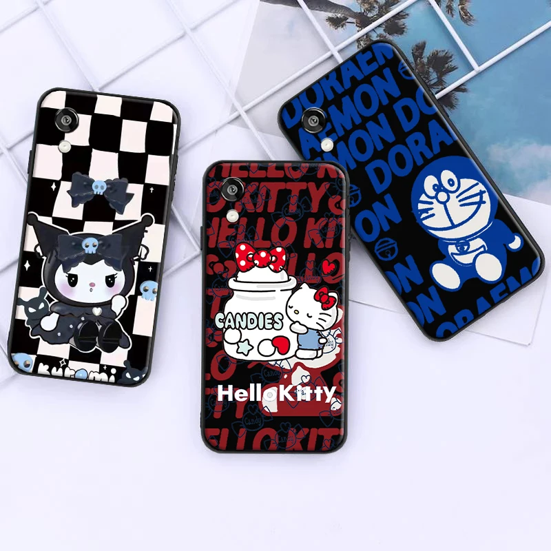 

Hello Kitty Kuromi For Huawei Honor 9A 8X 9 9X Lite 10 10i 10X Lite Phone Case Black Funda Liquid Silicon Coque Soft