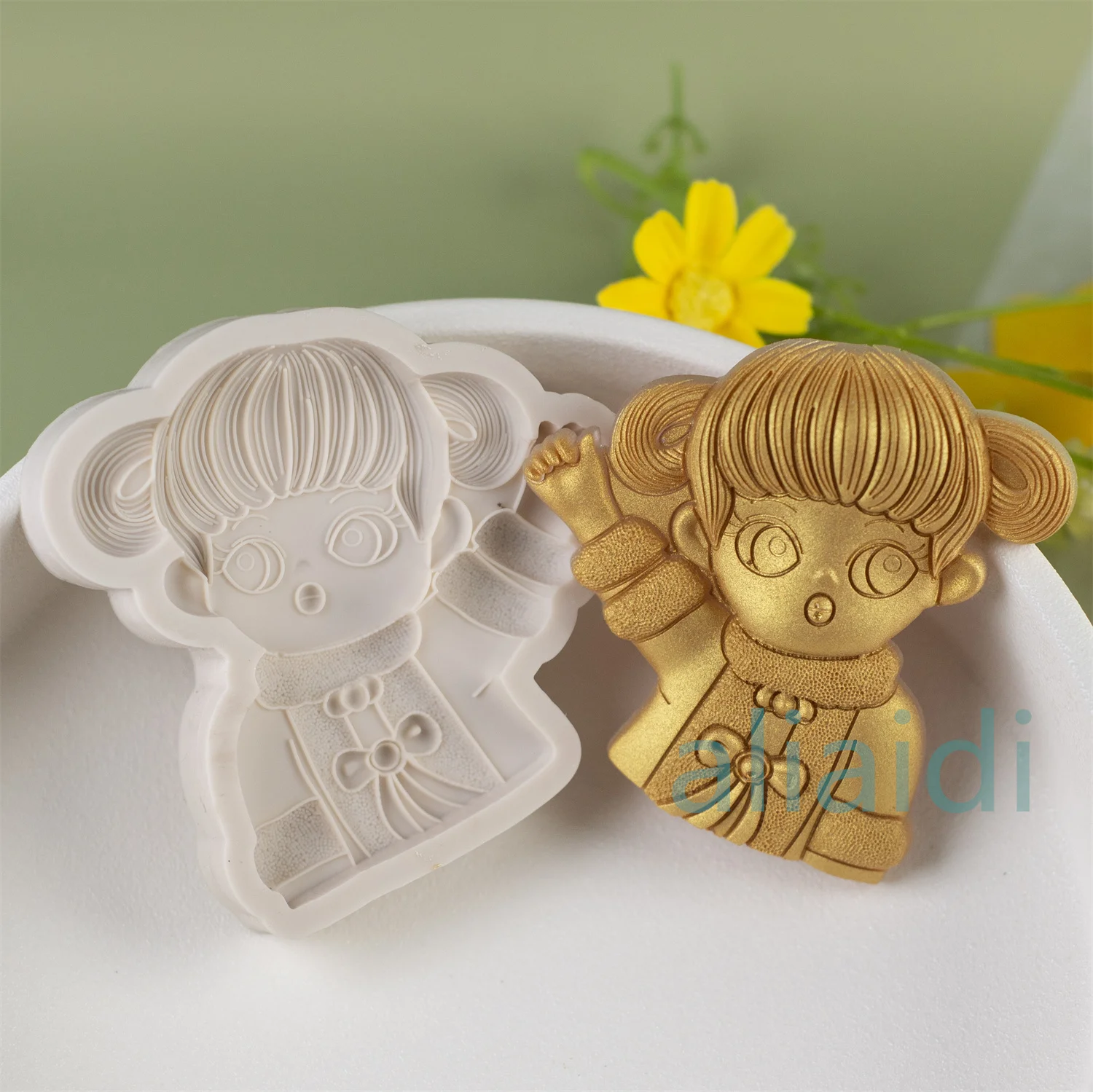 

Girl Image Silicone Mold Resin Kitchen Baking Tool DIY Chocolate Cake Candy Fondant Moulds For Decoration