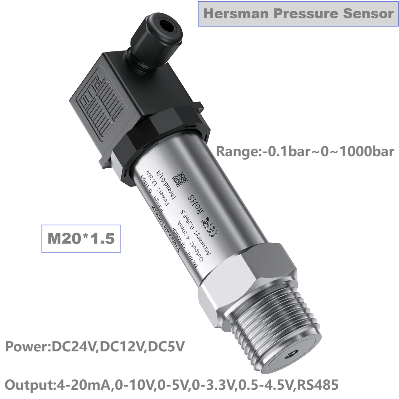 M20*1 5 датчик давления гидравлический 1 МПа 8 15 для воды газа масла жидкости датчика