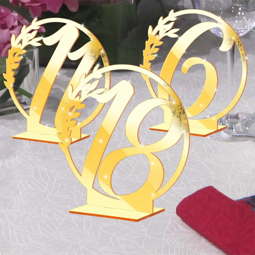 

[ NEW ARRIVALS ] Acrylic Wedding Table Number Signs Hexagonal Clear Number Card For Wedding Reception Event Banquets