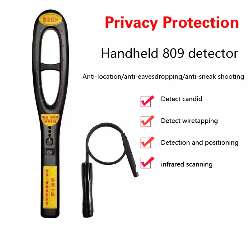 Handheld Signal Magnet Finder Professional for GPS Tracker WiFi Camera Detector with Beep Alarm HK809 RF Bug Detector