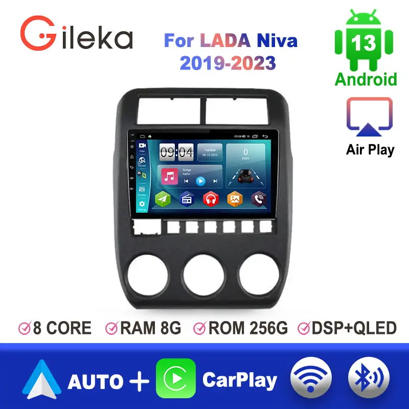 

Android Car one din Radio Head Unit For LADA Niva 2019-2023 Car Multimedia Video Player Navigation GPS 4G WIFI Carplay