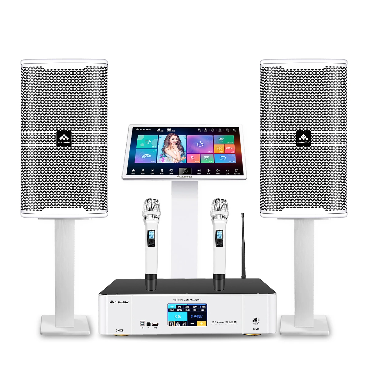 

Wholesale InAndOn Singing Machine Karaoke 21.5'' Professional Karaoke System Set 6TB Touch Screen Juke Box KTV Karaoke Player