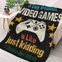 a day without video games is like just kidding i have no idea vintage color and distressed throws blankets collage blanket