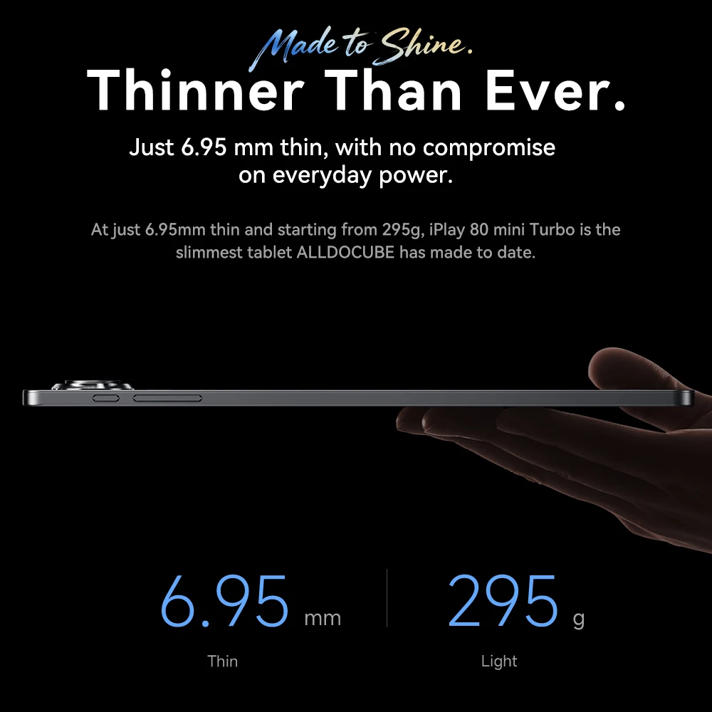 Фото Планшет ALLDOCUBE iPlay 80 mini Turbo 8.8'' 2.5K 120Hz Dimensity 7400 16GB RAM 128GB ROM Android 16 6500mAh 4G LTE №4