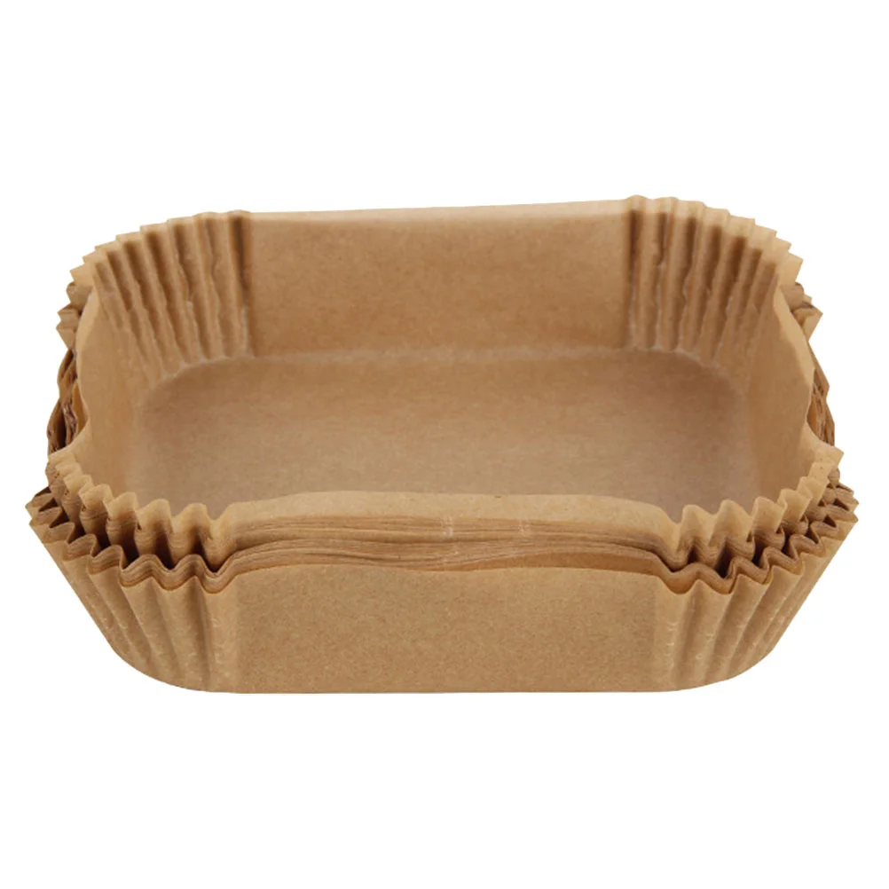 

Paper Air Fryer Baking Liner Liners Square Tray Parchment Basketdisposable Airfryer Mat Pad Stick Non Cooking Silicon Silicone