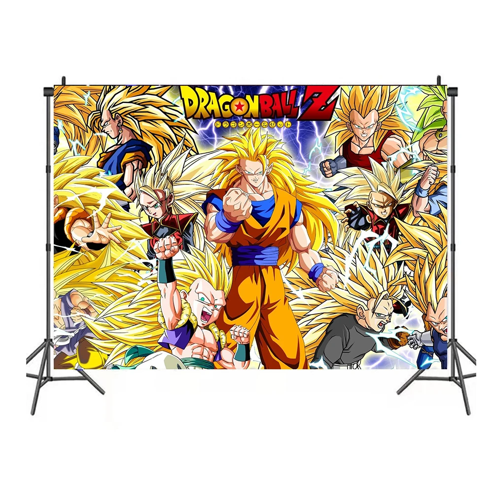 Фон из ткани с изображением дракона жемчуга Z для фотосъемки на день рождения