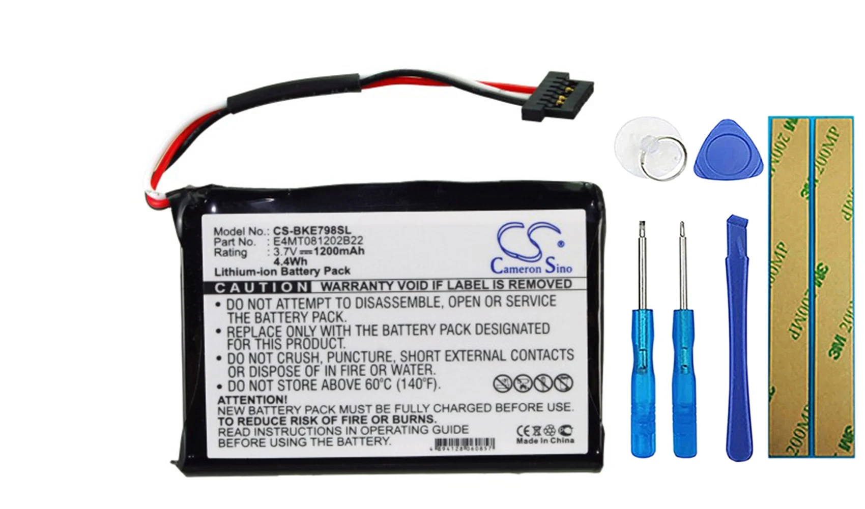 

Cameron Sino 1200mA Battery for Becker Traffic Assist Z100 541380530002, E4MT081202B22