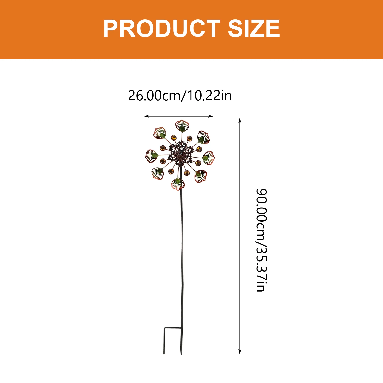 

1pc Iron Windmill Decorative Plug-in Lawn Windmill Yard Windmill Garden Windmill