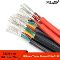 sq 0 3 0 5 0 75 1 1 5 2 2 5 4 6mm ultra soft silicone rubber cable 2 3 4 6 cores insulated flexible copper high temperature wire