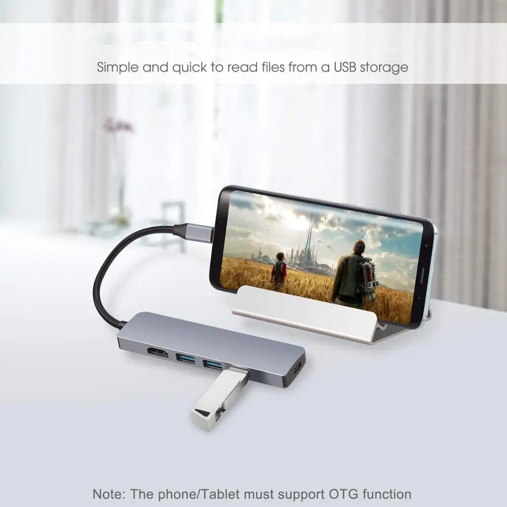 Адаптер для USB Type-C и 3 0 5 в 1 | Электроника