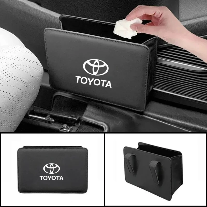 

Для Toyota Corolla Yaris Chr Rav4 Avensis Auris аксессуары кожаный складной автомобильный мусорный бак подвесной мешок для хранения мусора органайзер