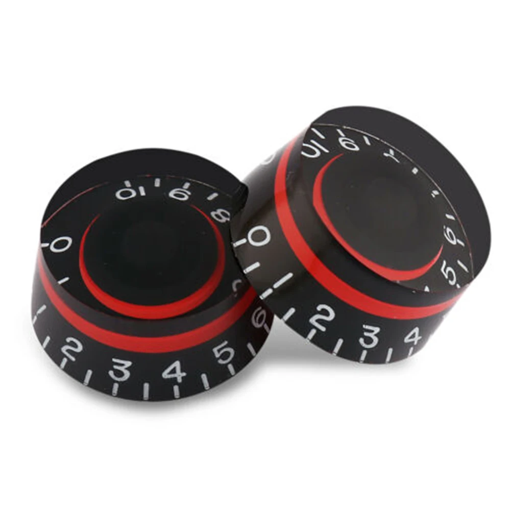 

4Pcs Guitar Speed Control Knobs LP Electric Guitar Volume Tone Knob Red Black Les Paul Replacement Guitar Accessories