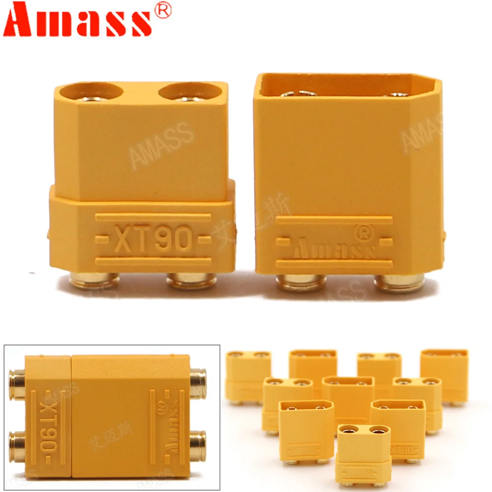 

5 / 10 / 50 /100 Pair AMASS XT90PB Plug Male Female Banana 4.5mm Connector For RC Helicopter Spare Parts DIY RC Lipo Battery