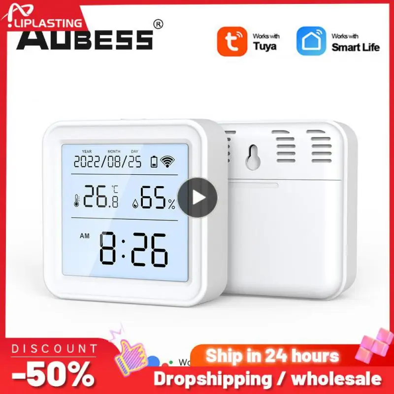 

1~6PCS Tuya WIFI Temperature Humidity Sensor Indoor Hygrometer Thermometer Detector Smart Life Remote Control Support Alexa