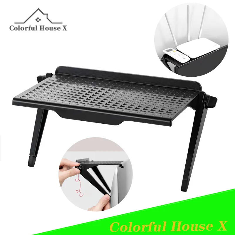 

Punch-Free Computer Monitor Rack Portable TV Set-Top Box Screen Plastic Bracket Multi-Function Router Home Storage Black White