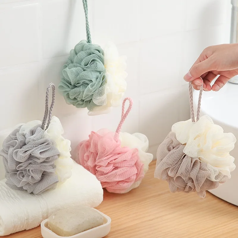 

Double Color Large Bath Ball Flower Rub Back Matching Home Bath Ball